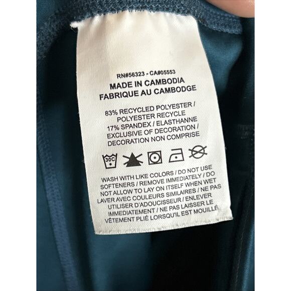 Nike Dri Fit Womens Activewear Ankle Leggings Size Large Multi Color Spell Out - Picture 8 of 8